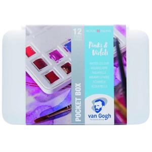 Van Gogh Pocket Watercolour Pocket Box - Pinks & Violet